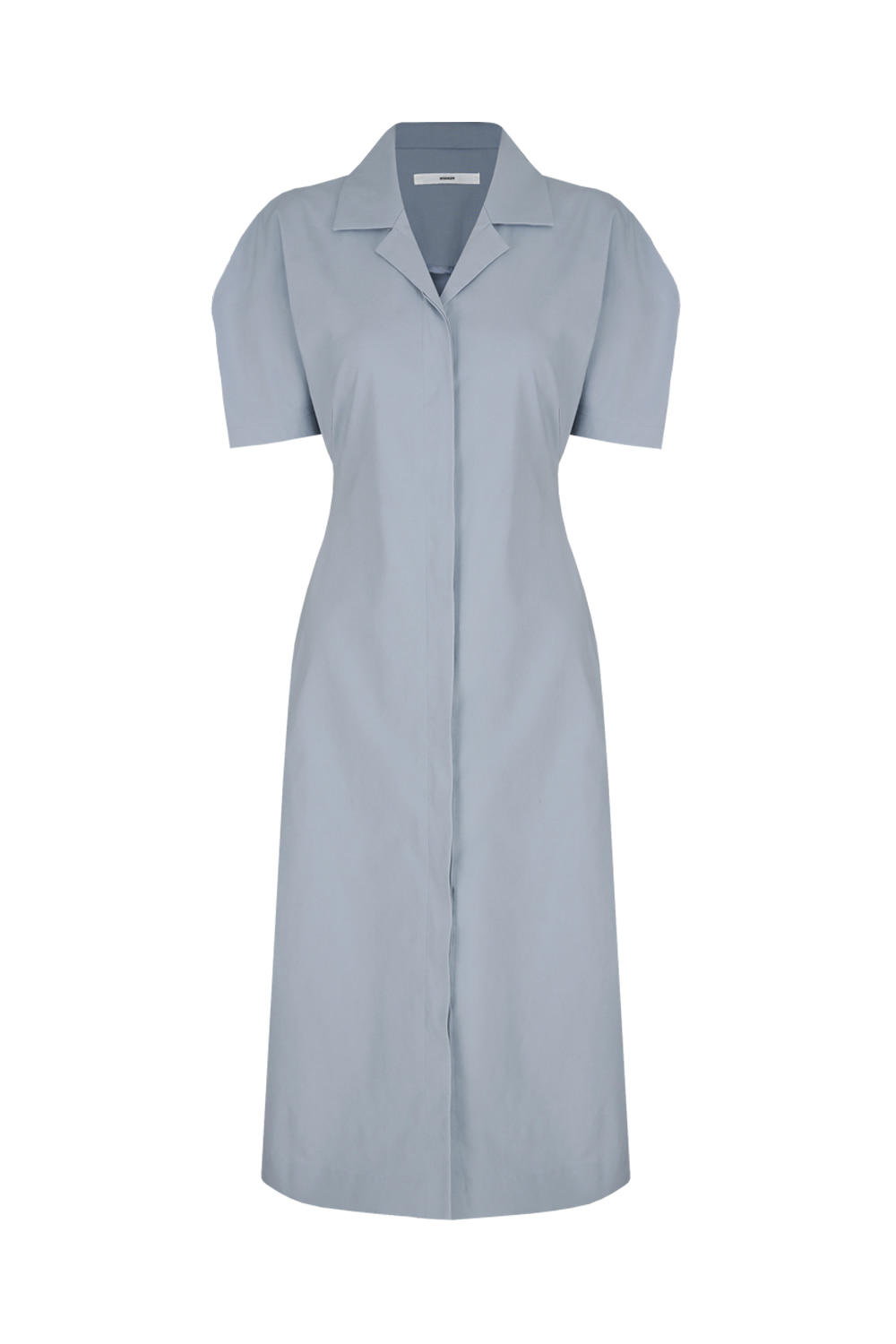 Dolman sleeve shirt dress_Greyish blue